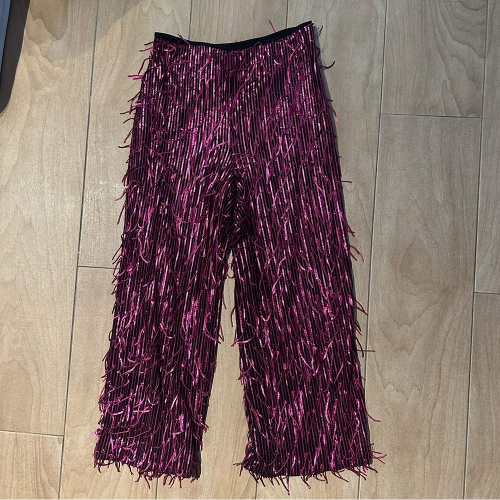 Maeve by Anthropologie Pink Sequin Pants